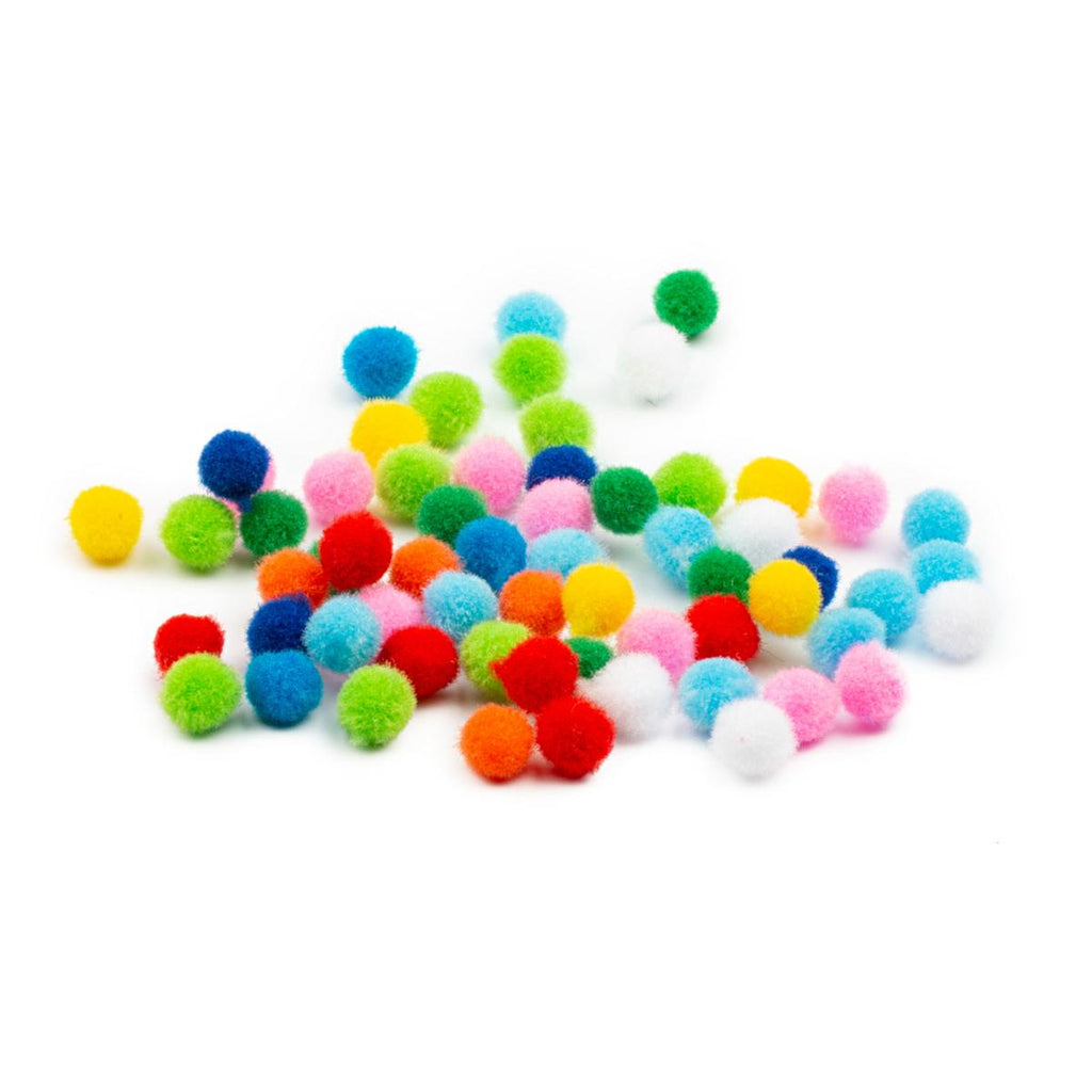 Lino Ponpon Craft Ponpons - 500 Count, 10 mm Diameter - Ideal for Kids Crafts, DIY Projects & Handcraft Lessons