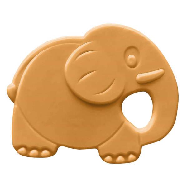 Bambino Baby Rubber Teething Toy - Soft Elephant Shape for Natural Teething Relief