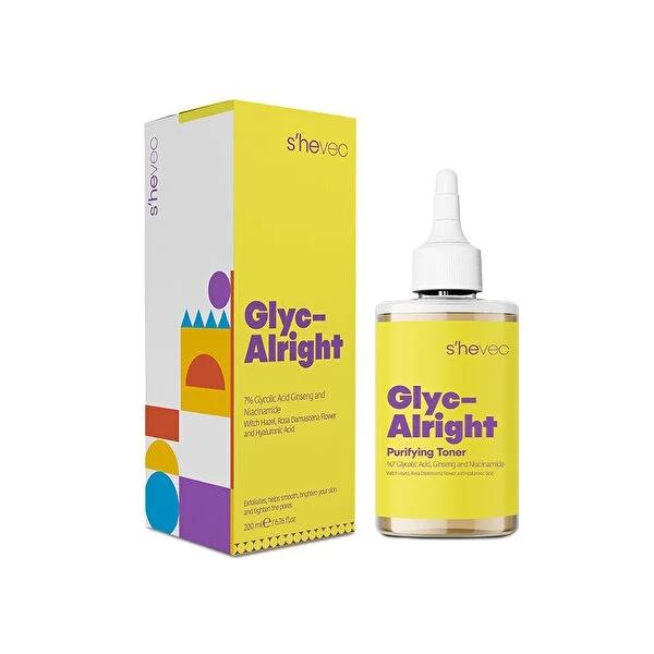 She Vec: Glycolic Acid Toner for Pore Tightening, Brightening & Fine Line Reduction | Vegan, Probiotic Toner for Sensitive & Dry Skin