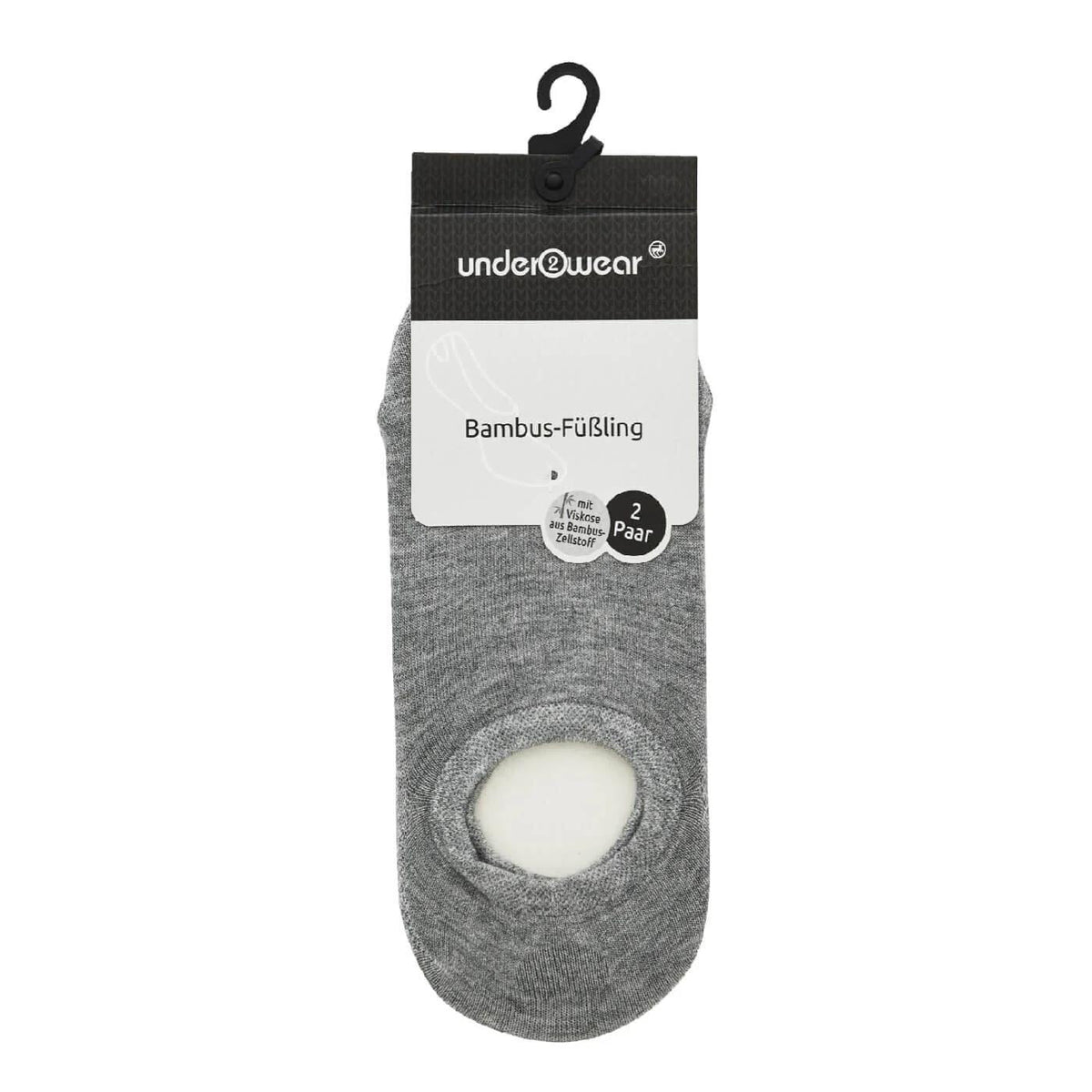 Underwear Bamboo Socks 2-Pack Grey Melange Soft & Breathable
