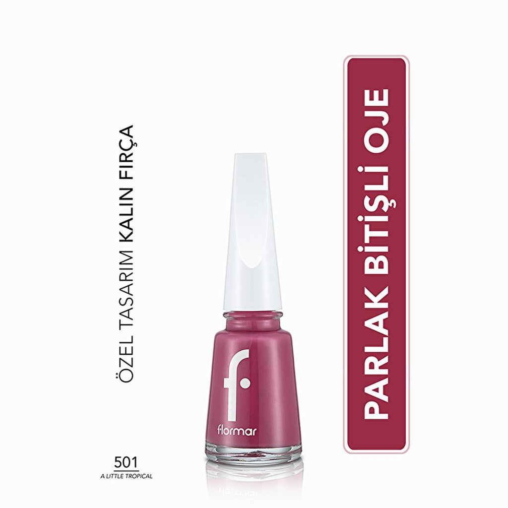 Flormar Nail Enamel - Long Lasting Nail Polish with Nail Care Benefits
