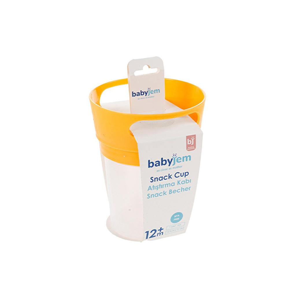 Babyjem Spill-Proof Snack Container for Kids - Antibacterial Fabric Cover, Easy to Use, Ideal for Travel and Daily Use