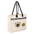 Eklips Eye Embroidered Beach Bag with Blue Details
