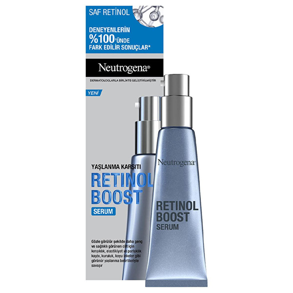 Neutrogena Retinol Boost Anti-Aging Serum: Reduce Wrinkles, Improve Skin Elasticity & Brightness - Fight Dark Spots & Achieve Youthful Skin