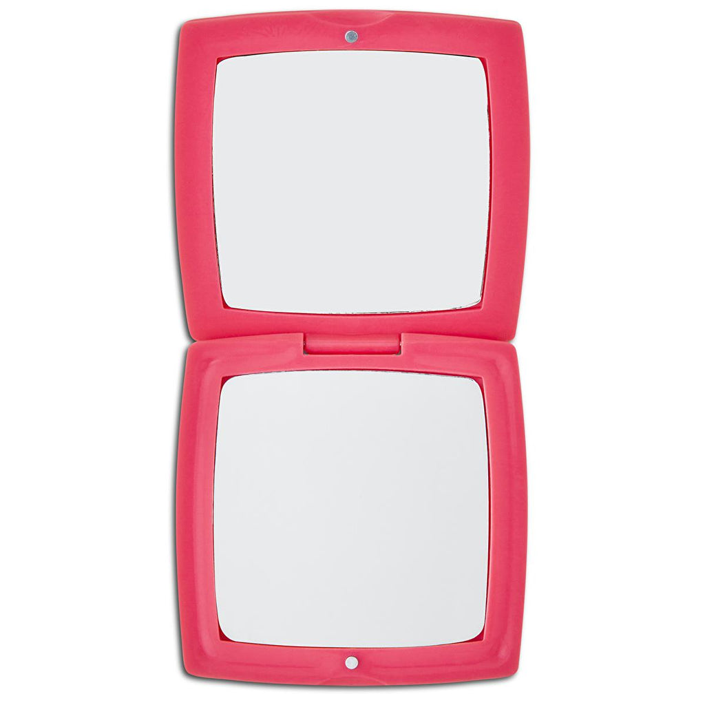 Eklips Pink Compact Mirror - Portable Makeup Mirror with Dual-Sided Glass & Magnetic Closure