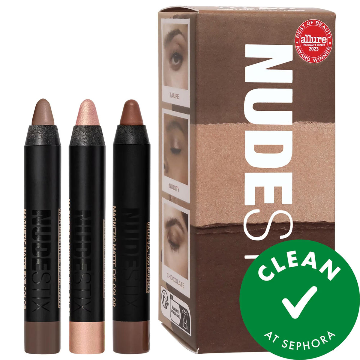 Matte Eye Trio by [Brand Name] - 3-in-1 Eye Makeup Kit for Versatile, Portable Looks