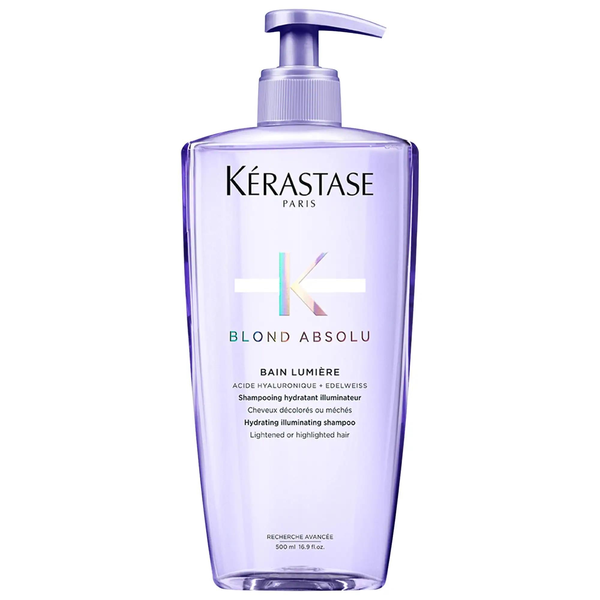 Kérastase Blond Absolu Hydrating Illuminating Shampoo - Color-Safe, Hyaluronic Acid Formula for Blonde or Lightened Hair