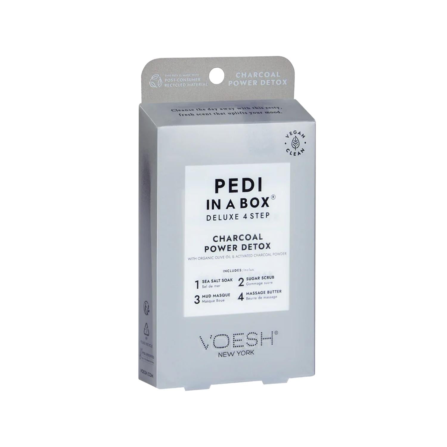 Voesh New York Deluxe Pedicure Kit - 4-Step At-Home Pedicure Set with Karbon