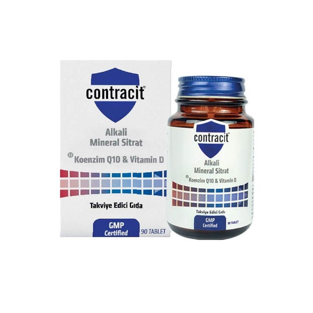 Contracit - 90 Tablets with Potassium Citrate, Magnesium Citrate, Calcium Citrate, Coenzyme Q10, and Vitamin D