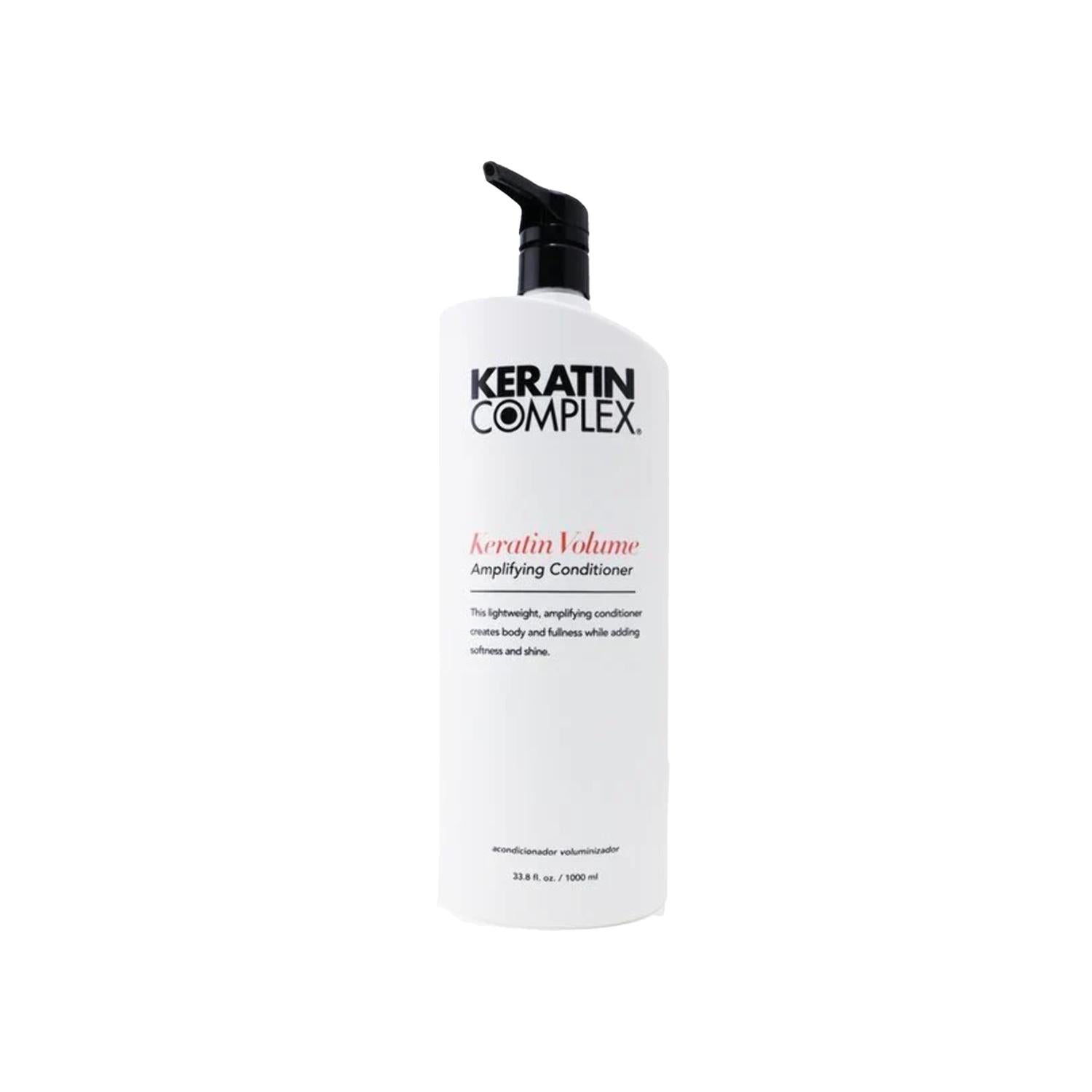 Keratin Complex 1000ml Keratin Volume Amplifying Hair Cream - Nourishes, Strengthens, and Adds Volume to Fine or Limp Hair