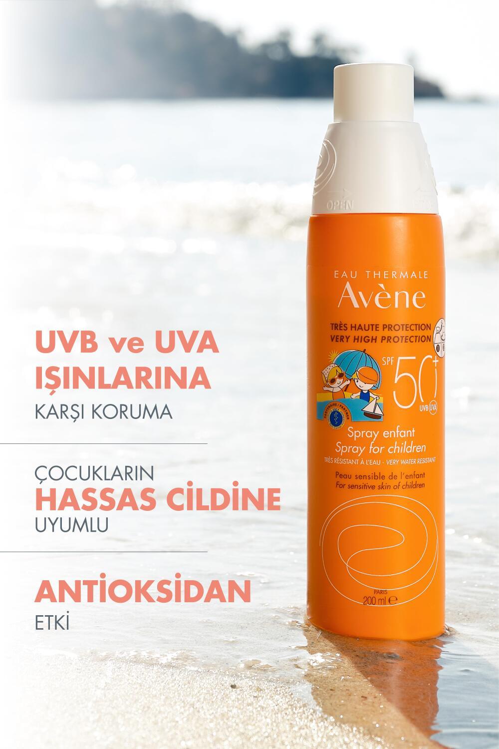 Avene Children's Sunscreen Spray SPF50+ - Water-Resistant, Hypoallergenic Sun Protection for Kids