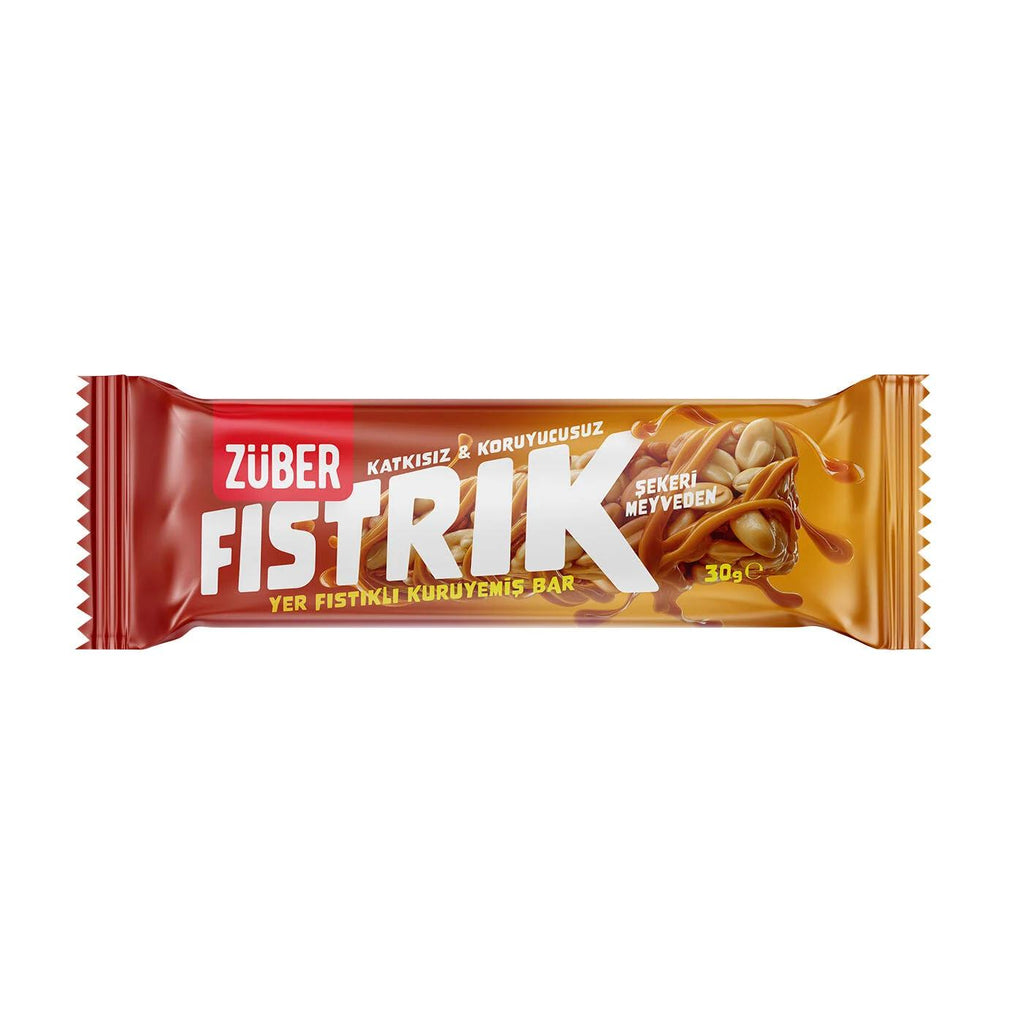Zuber Peanut Fruit and Nut Energy Snack Bar for Quick Fuel 30g