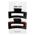 Eklips Large Rectangular Hair Claw Clips 2-Pack