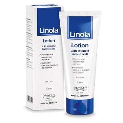 Linola Moisturizing Lotion for Dry Skin - 200ml, Non-Greasy, Linoleic Acid Enriched