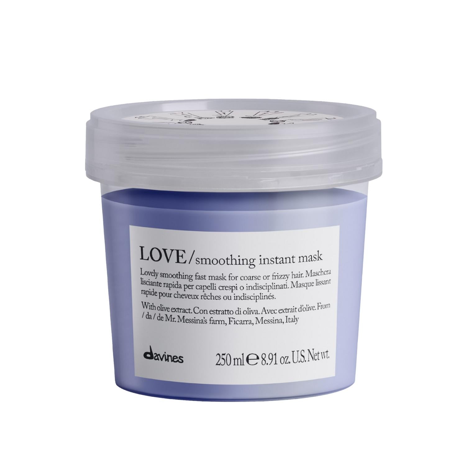 Davines Love Smoothing Hair Care Mask - 250ml Smoothing and Conditioning Treatment for Frizzy Hair