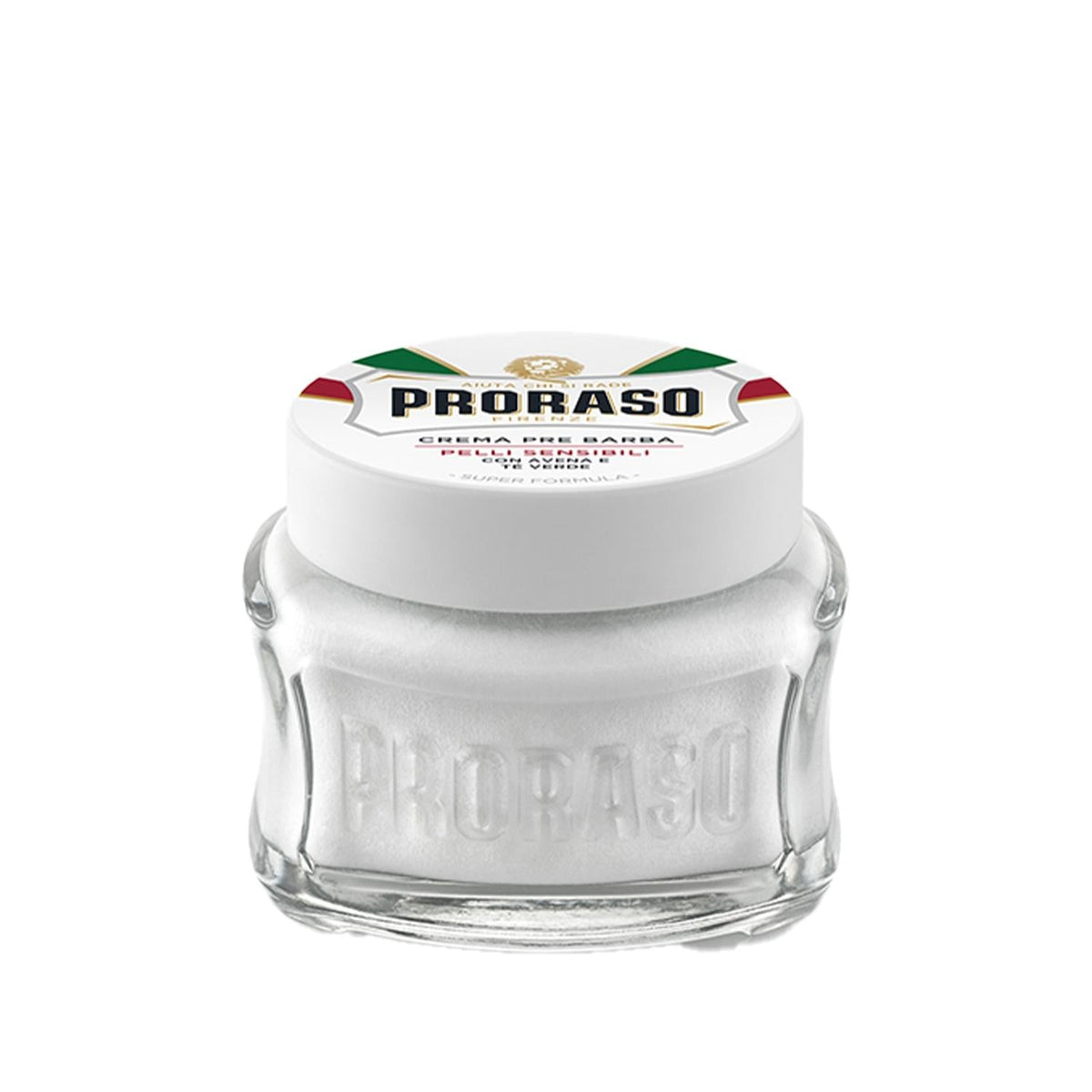 Proraso Pre-Shave Cream with Green Tea and Oat Extract - Soothes Sensitive Skin, Natural Ingredients, 3.38 fl oz