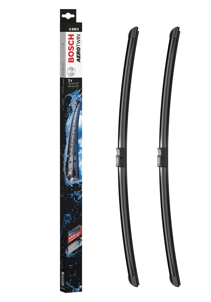 Bosch Aerotwin A948S Windshield Wiper Blades - Set of 2, 25 in. + 25 in., Side Lock 22mm (3397118948)