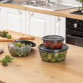 Bee Home 3-Piece Round Storage Container Set - Polypropylene, Dishwasher Safe, Organized Kitchen Storage