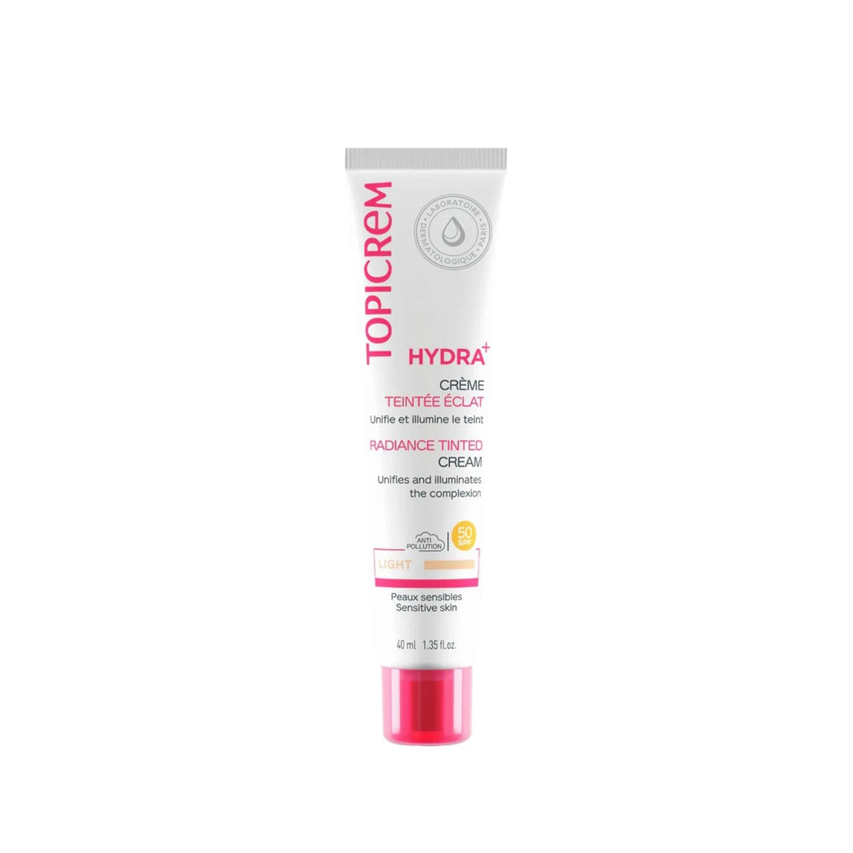Topicrem Light Radiance Tinted SPF50 Sunscreen: Natural Coverage, Broad Spectrum Protection & Radiant Glow - 40ml