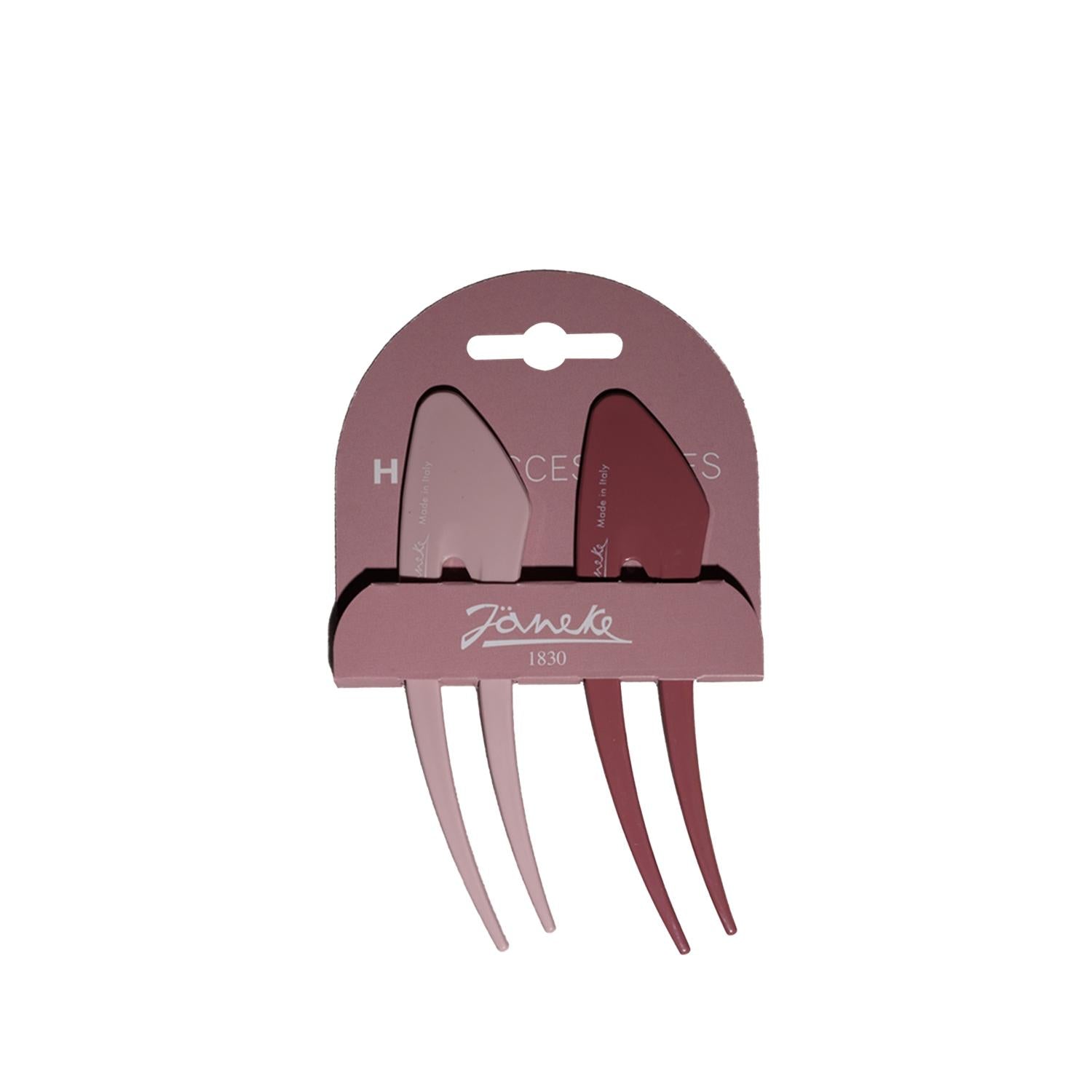 Janeke Large Pink Double Hair Clips for Secure Hold 2-Pack