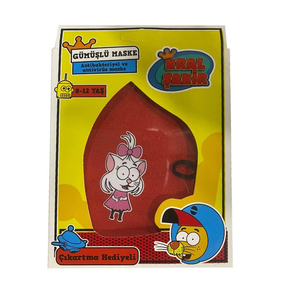 Siva Derm Silver Antibacterial Children's Face Mask for Girls - Kids Protection with Antiviral Properties