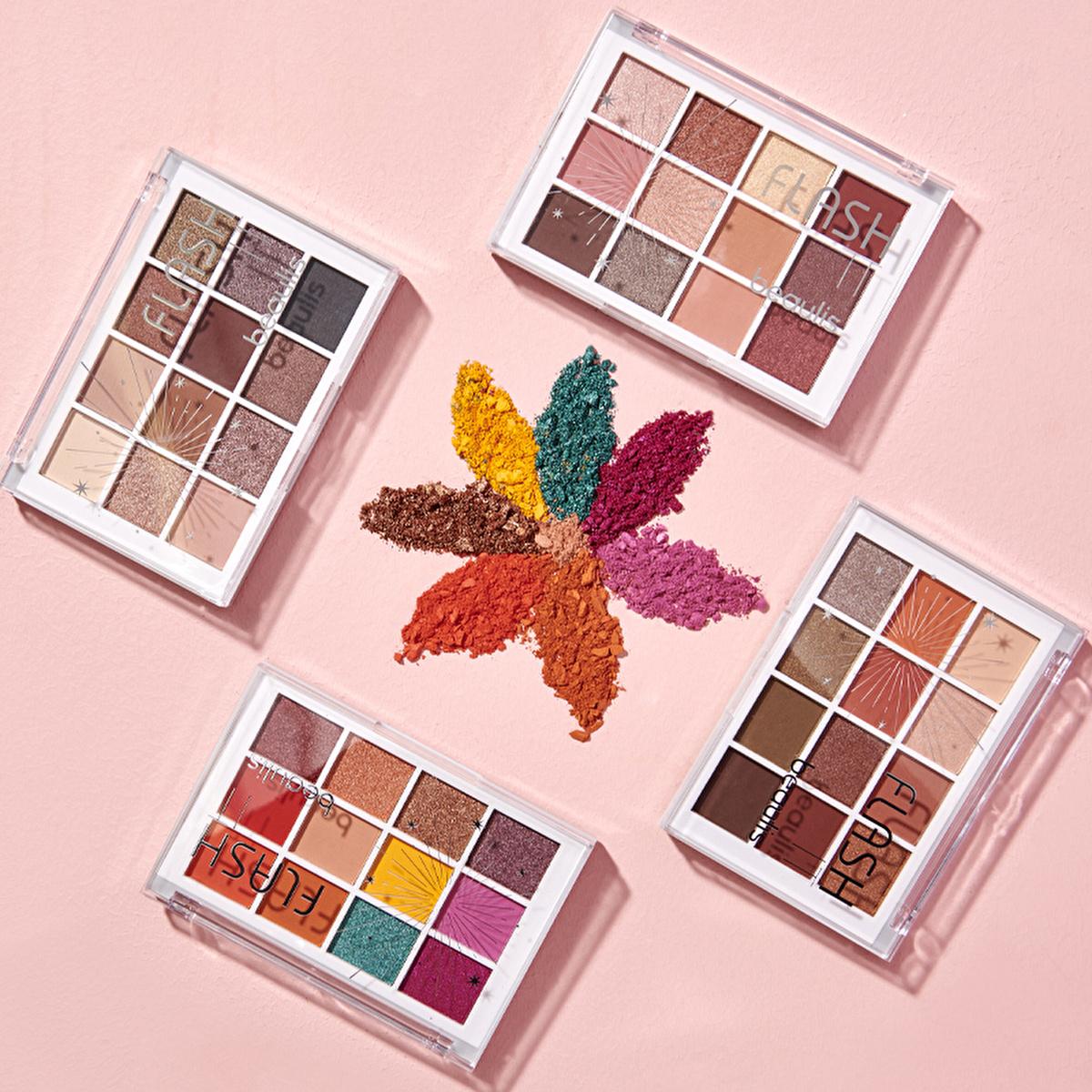 Beaulis Flash It 12 Eyeshadow Palette - Matte & Shimmer Shades for Versatile Makeup Looks