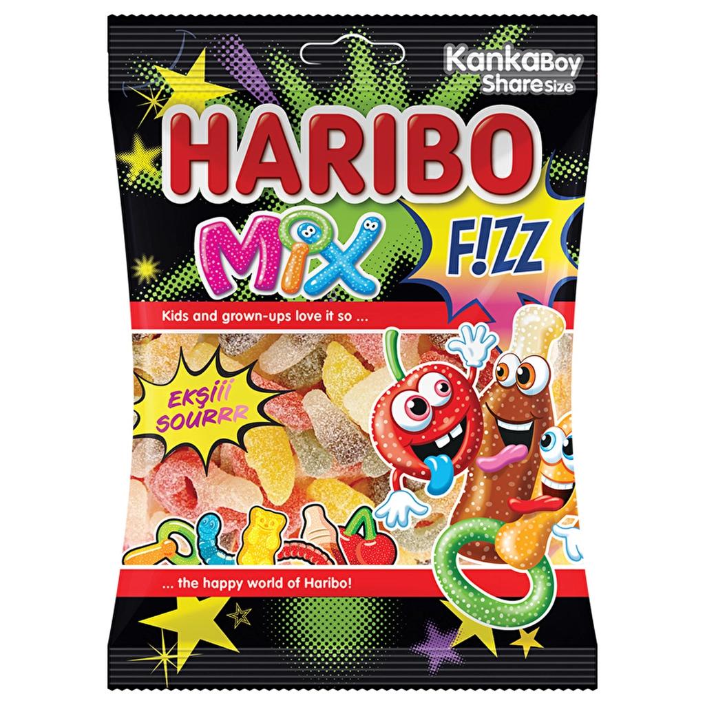 Haribo Fizz Mix Sour Fruit Flavored Gummy Candy 70g
