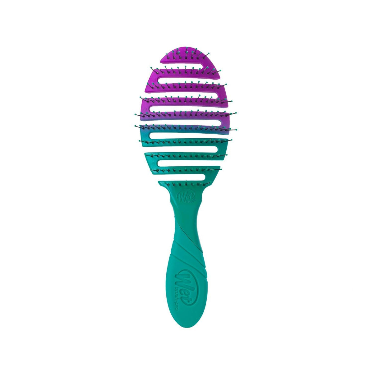 Wet Brush Pro Flex Dry Teal Ombre Hair Brush for Detangling and Styling - Gentle, Flexible, and Durable