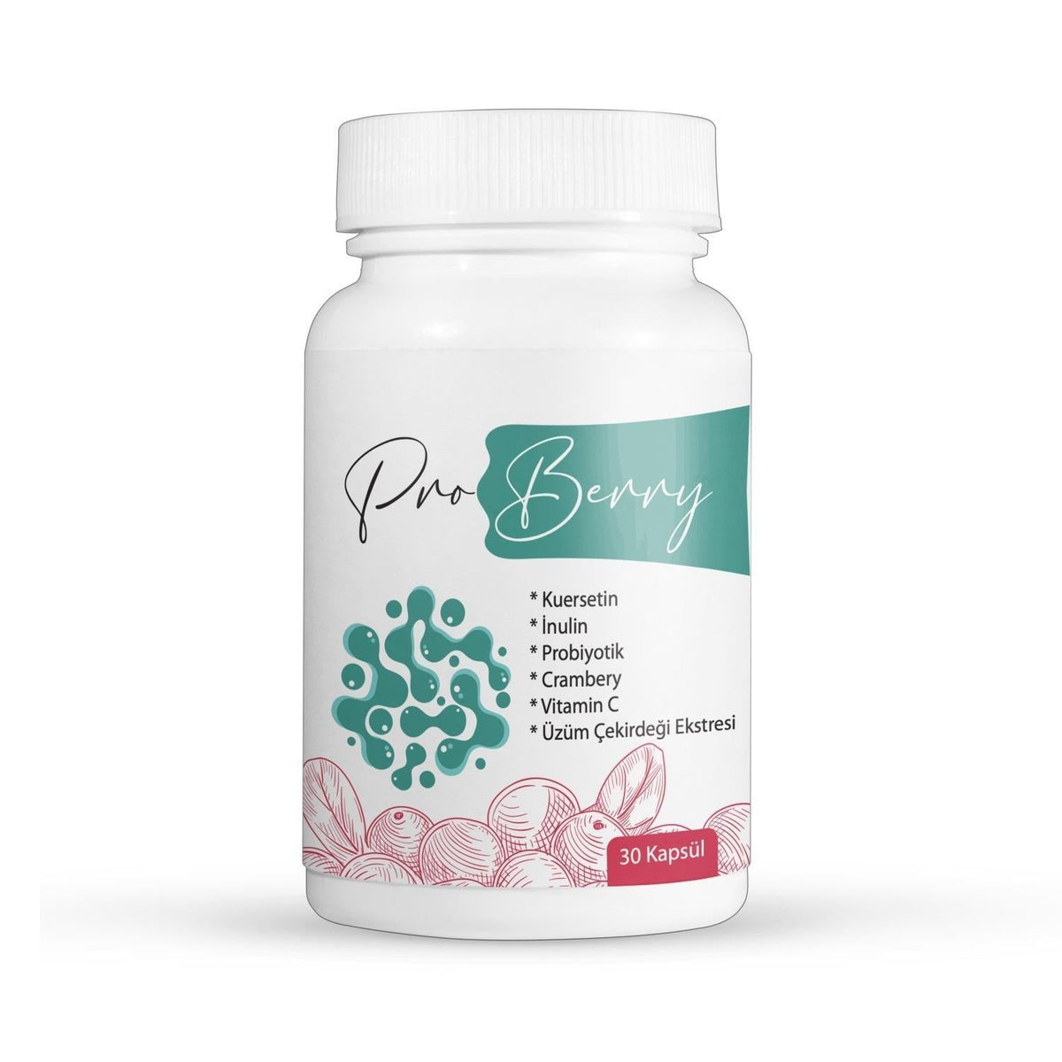 Proberry Probiotics and Cranberry Supplement for Urinary Tract Health - 30 Capsules