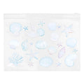 Eklips Blue Printed Transparent Clutch Bag