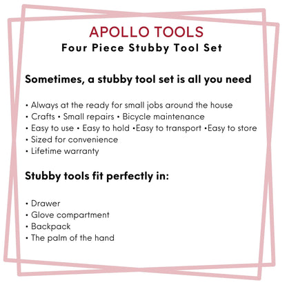 Four Piece Stubby Tool Set - DT0240