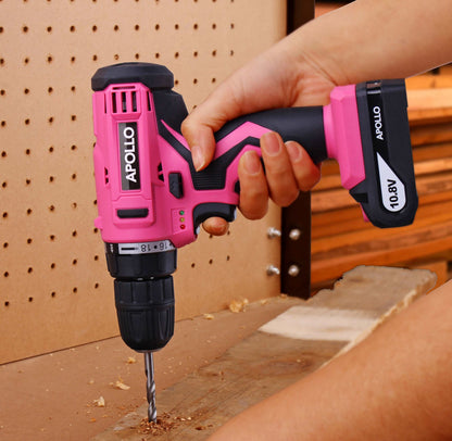 10.8 Volt Lithium-Ion Cordless Drill with 30 Piece Accessory Set PINK - DT4937P
