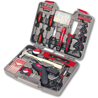 144 Piece Household Tool Kit with 4.8V Cordless Screwdriver - DT8422