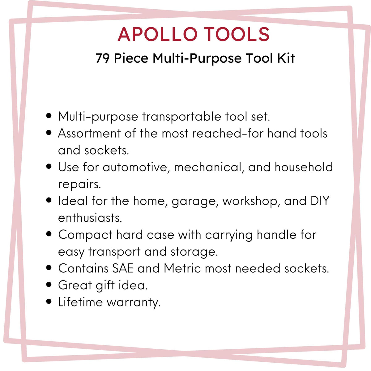 79 Piece Multi-Purpose Tool Kit - DT9411