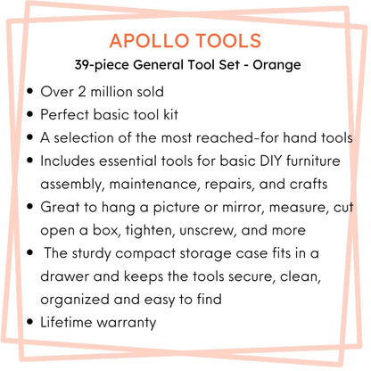 39 Piece General Tool Kit - DT9706OR