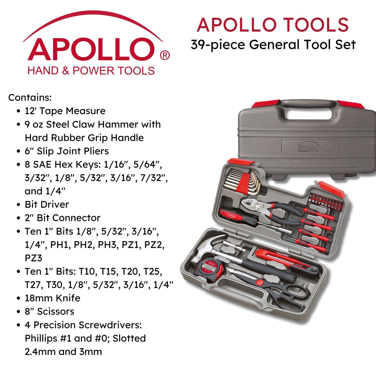 39 Piece General Tool Set - DT9706