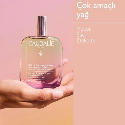 Caudalie Radiance Smoothing Elixir: Nourishing Body and Hair Oil with Argan & Grape Seed - Vegan, Non-Greasy, Natural Oils