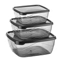 Bee Home Kare 3-Piece Food Storage Containers Set - Durable, Dishwasher Safe, Polypropylene Kitchen Organization