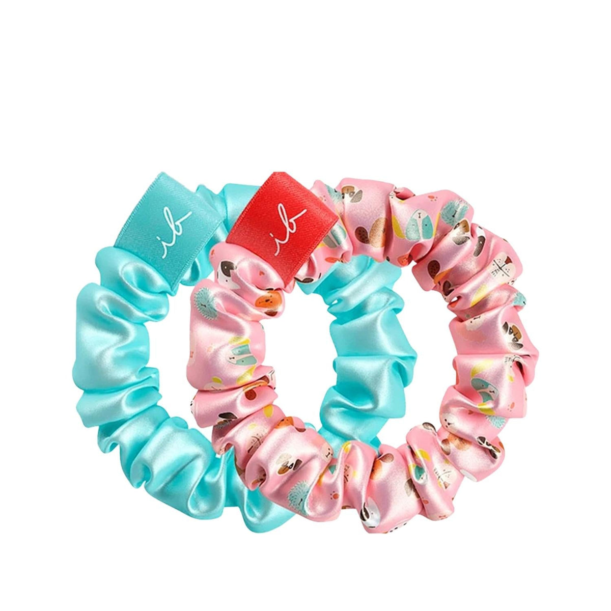Invisibobble Kids Sprunchie Puppy Love - Gentle, No-Damage Hair Ties for Girls - Cute Children's Hair Accessories (2-Piece Set)