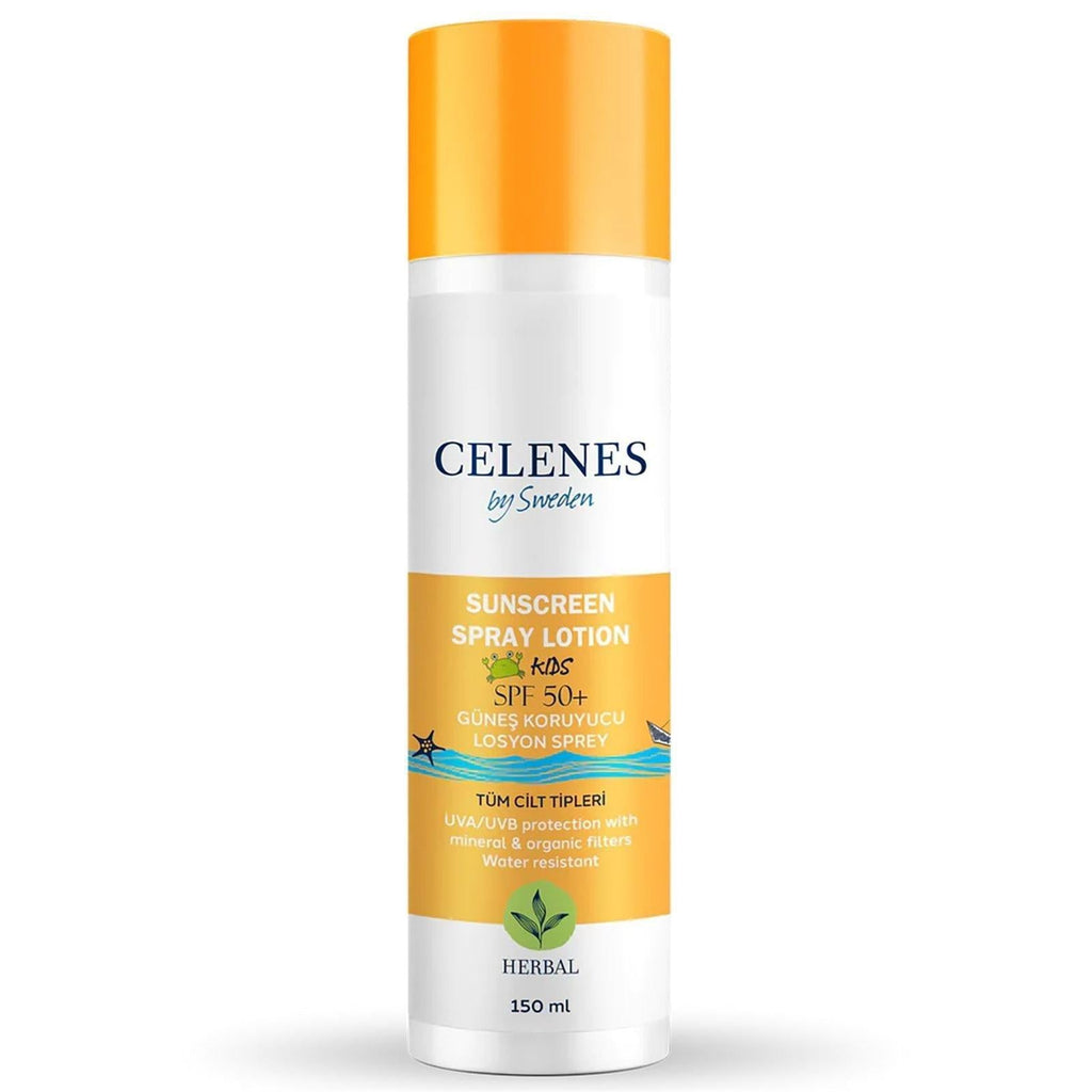Celenes By Sweden Kids Sunscreen Spray SPF 50+ - Waterproof, Paraben-Free, 5.07 fl oz