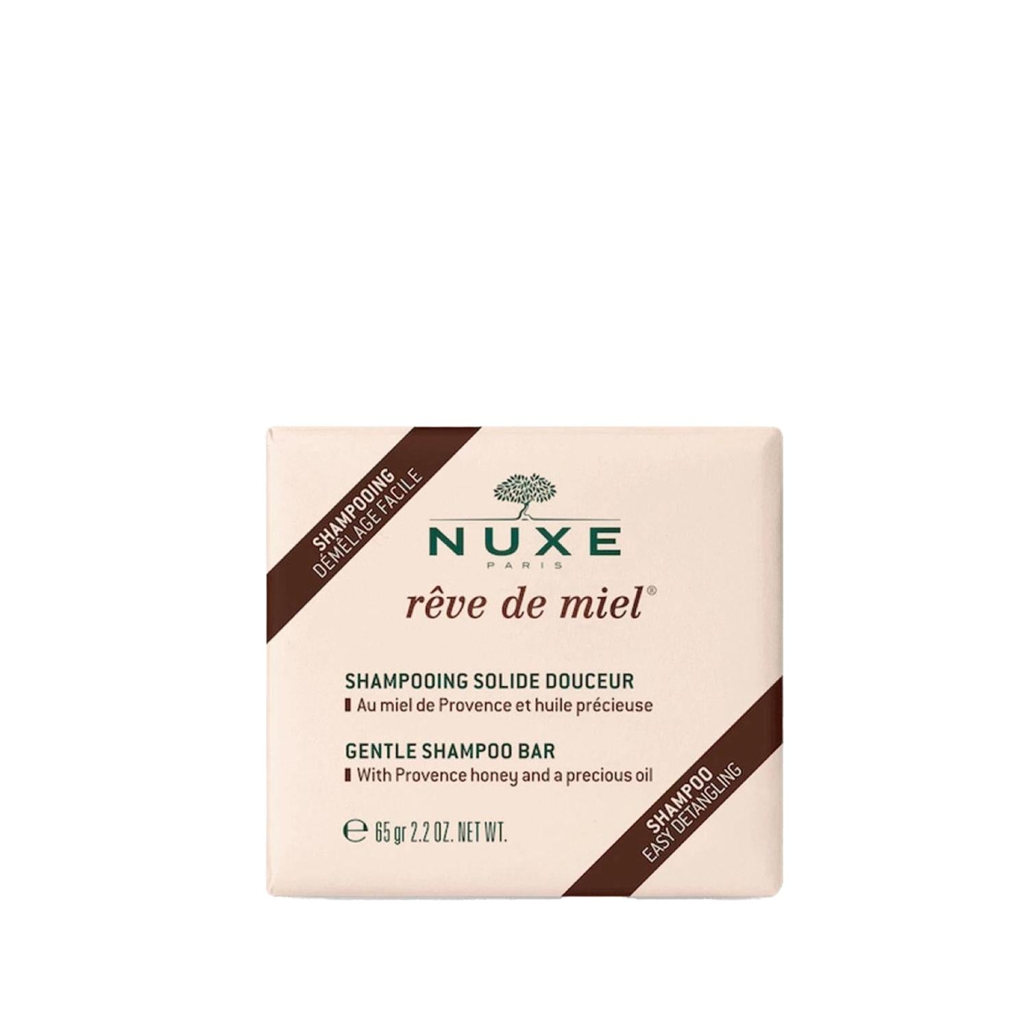 Nuxe Reve De Miel Solid Shampoo for Sensitive Hair - Gentle, Eco-Friendly Hair Care