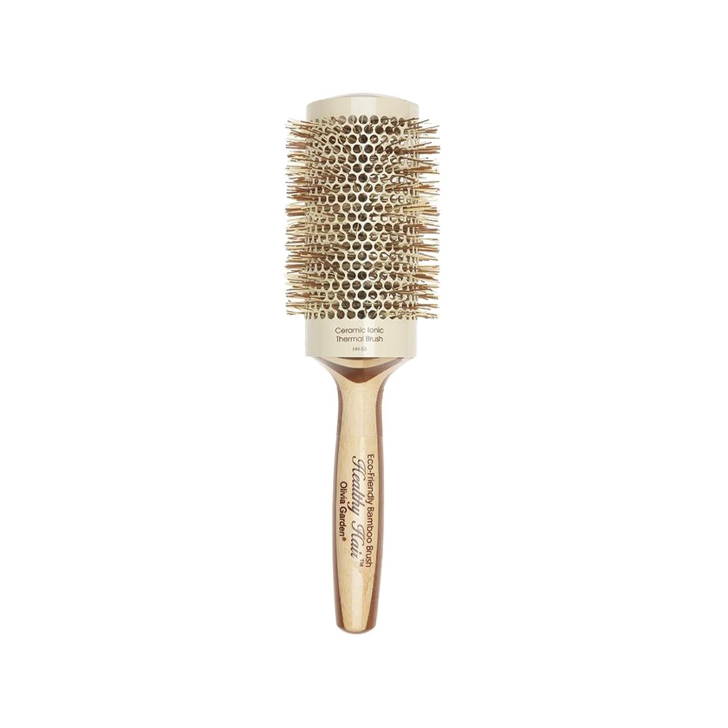 Olivia Garden Bamboo Touch Blowout Thermal Hair Brush Size 53 - Eco-Friendly Thermal Styling for Detangling & Blowout