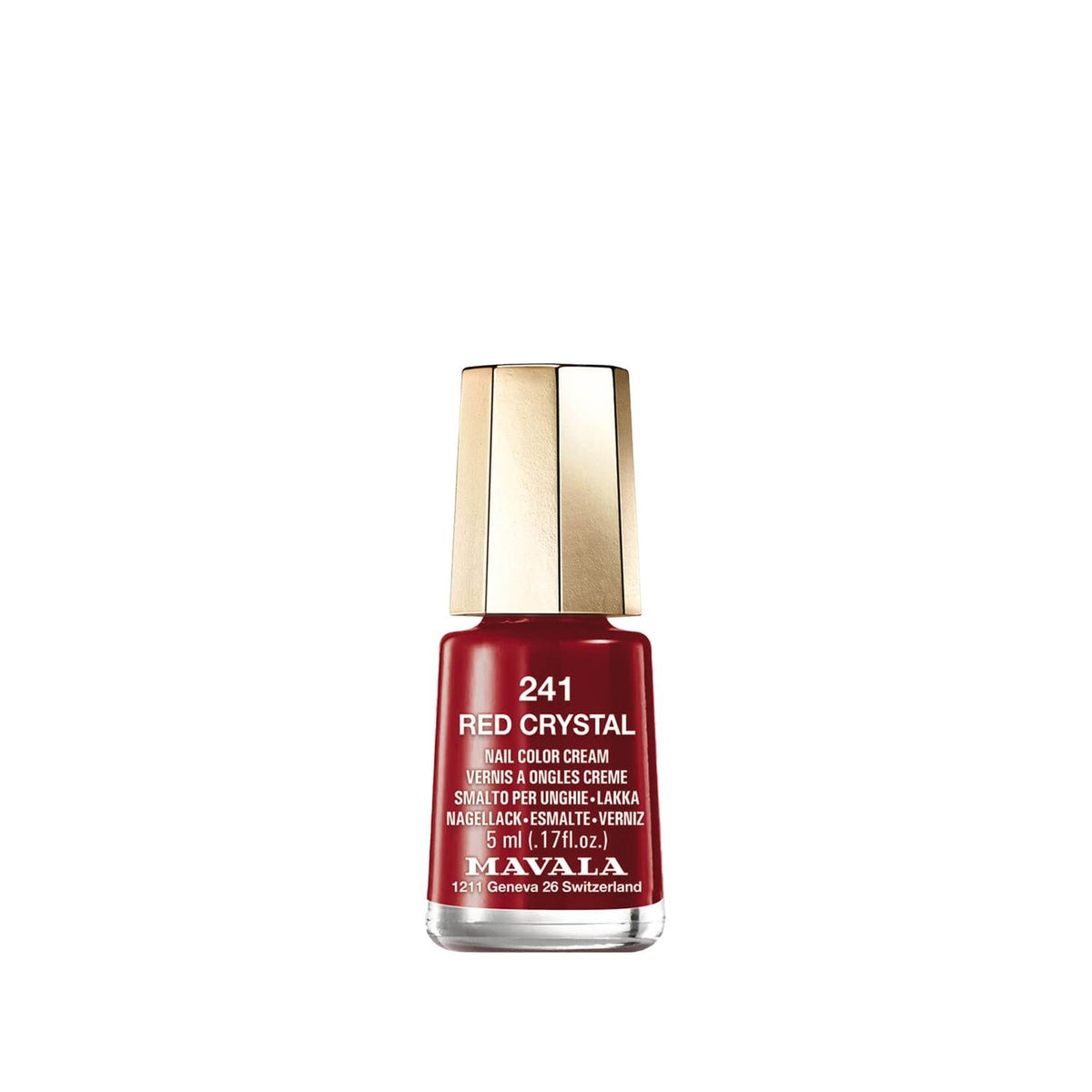 Mavala Mini Color 241 Red Crystal Nail Polish - Travel Size, Portable