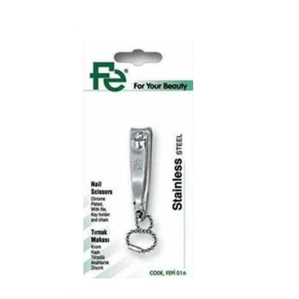 Fe Nail Clippers - Chrome-plated Nail Clippers with Nail File & Keychain