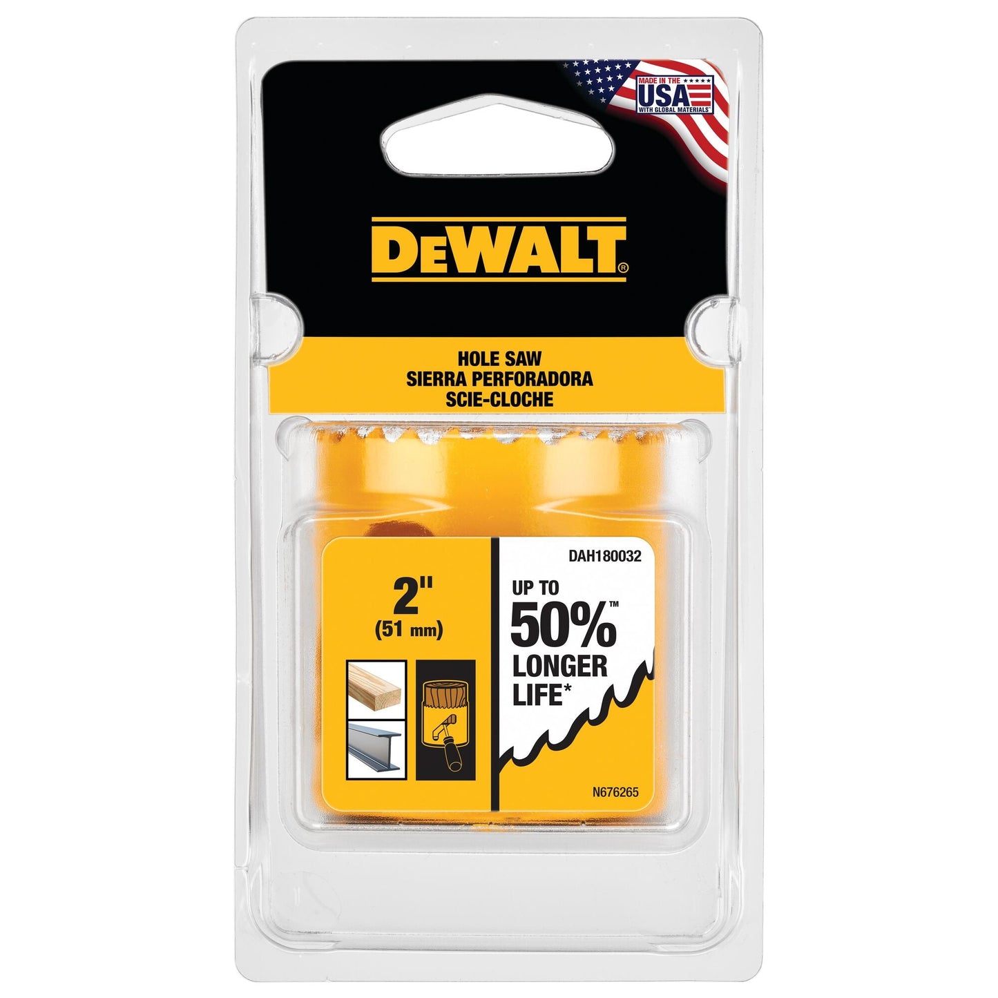 DeWalt DAH180056 3-1/2 (89Mm) Bi-Metal Hole Saw