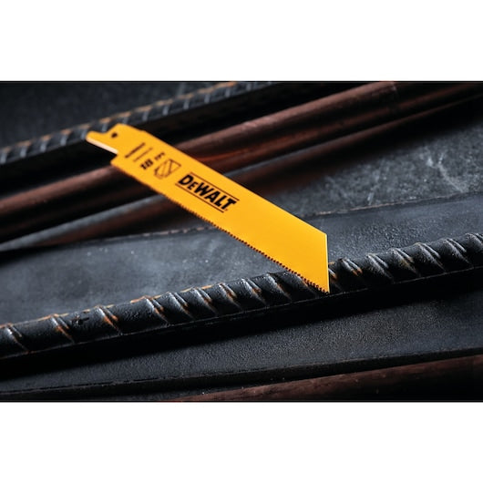 DEWALT DW4811 6 in. 18 TPI Straight Back Bi-Metal Reciprocating Blade (5 Pk)