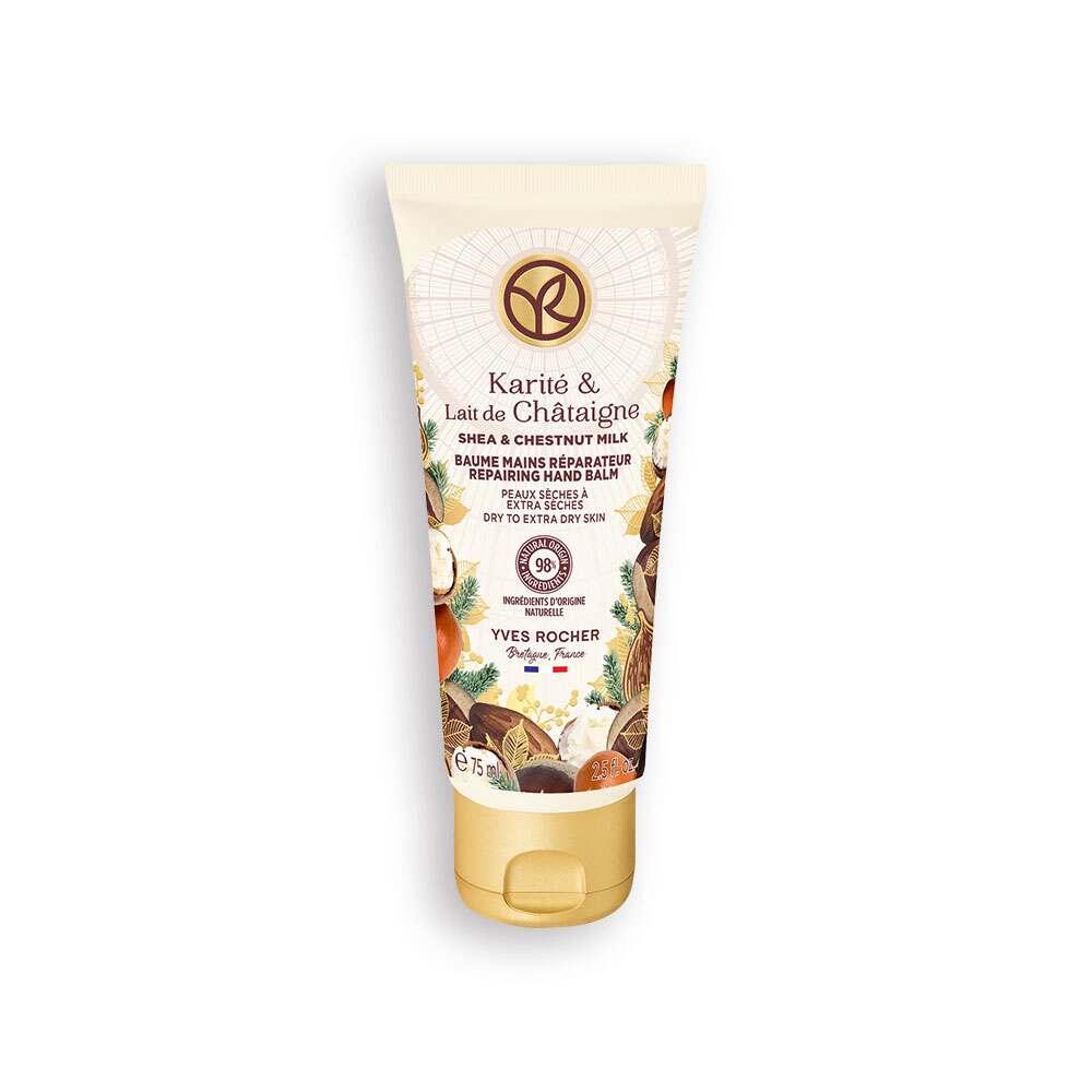 Hand Balm - Shea & Chestnut Milk, Moisturizing & Nourishing for Dry Hands - 75ml