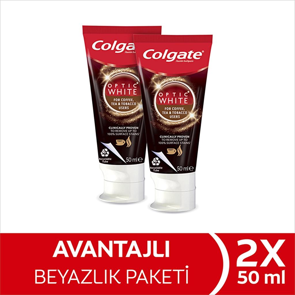Colgate Optic White Teeth Whitening Toothpaste Duo 2x50ml