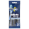 Gillette Blue3 Disposable Razor Blades for Men - 3 Blades for a Closer Shave, Advanced Lubricating Strip