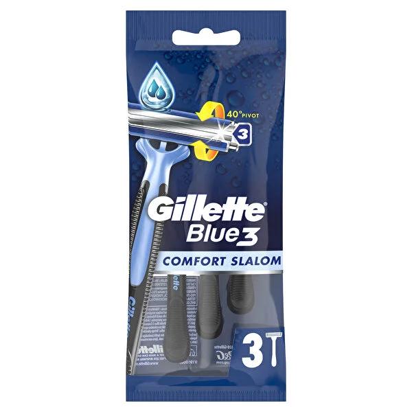 Gillette Blue3 Disposable Razor Blades for Men - 3 Blades for a Closer Shave, Advanced Lubricating Strip